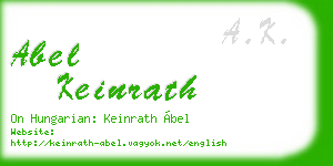 abel keinrath business card